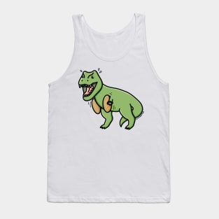 T. rex playing cymbals Tank Top